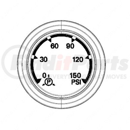 A22-54080-121 by FREIGHTLINER - Air Pressure Gauge