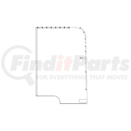 W18-00154-012 by FREIGHTLINER - Sleeper Bunk Curtain - Left Hand, 180mm Tunnel