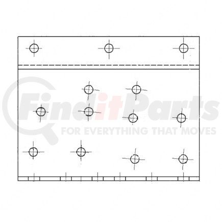 A 680 312 01 52 by FREIGHTLINER - Engine Mount Crossmember Bracket - Steel, 0.25 in. THK