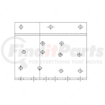 A 680 312 02 52 by FREIGHTLINER - Engine Mount Crossmember Bracket - Steel, 0.25 in. THK