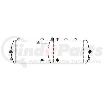 A 680 432 09 01 by FREIGHTLINER - Air Brake Air Tank - Steel, 1.72 mm THK, 229 mm Dia.