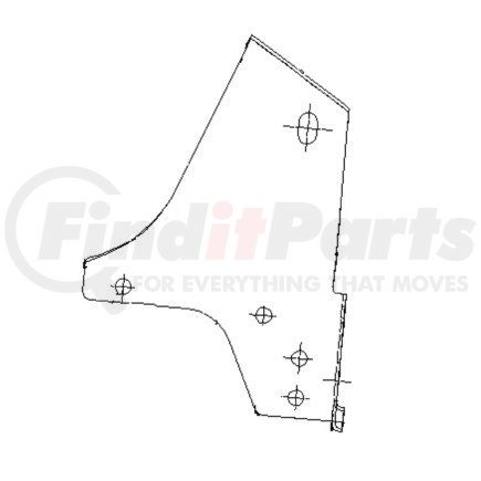 A 680 688 07 19 by FREIGHTLINER - Dashboard Support Frame - Steel, 1.8 mm THK