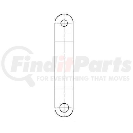 A 680 766 01 24 by FREIGHTLINER - Door Linkage - Steel, 71.4 mm x 12.8 mm, 2.52 mm THK