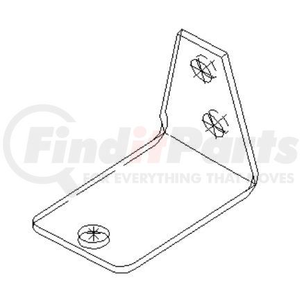 A 680 881 03 14 by FREIGHTLINER - Fender Splash Shield Bracket - Right Side, Steel, 80.3 mm x 50.8 mm, 3 mm THK