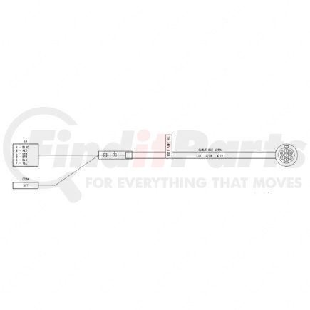 WWS 89103-3416-396 by FREIGHTLINER - Multi-Purpose Wire Cable - Tractor to Trailer, Electrical, Primary