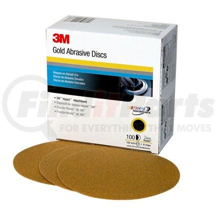 00972 by 3M - Hookit™ Gold Disc 216U, 6 in, P500, 100 discs per carton, 4 cartons per case