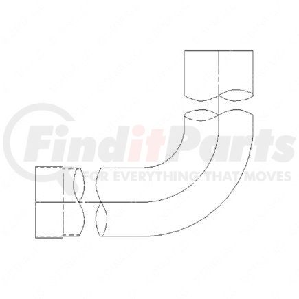 E04-13507-845 by FREIGHTLINER - PIPE-5ID-OD,90DEG