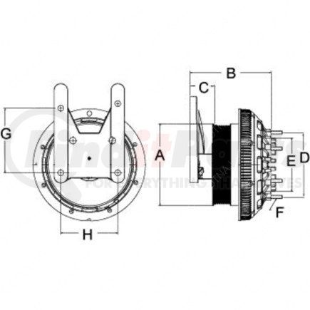 HOR 99A9993 by FREIGHTLINER - Engine Cooling Fan Clutch Assembly