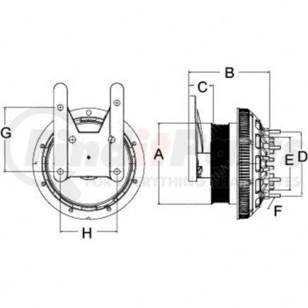 Freightliner HOR 99A9993 Engine Cooling Fan Clutch Engine Cooling Fan Clutch Assembly
