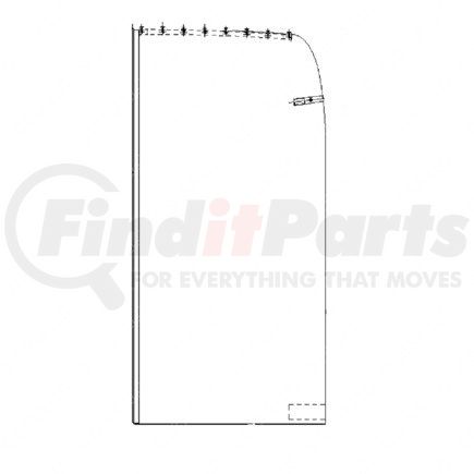 W18-00599-011 by FREIGHTLINER - Sleeper Bunk Curtain - Right Hand, P3 XT