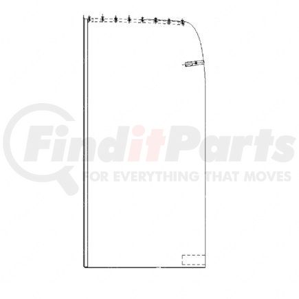 W18-00599-014 by FREIGHTLINER - Sleeper Bunk Curtain - Left Hand, P3 XT