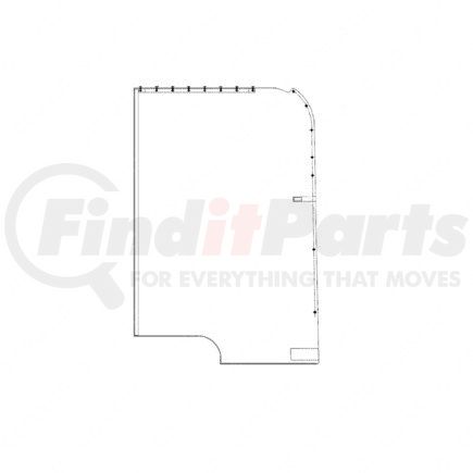 W18-00154-013 by FREIGHTLINER - Sleeper Bunk Curtain - Right Hand, 180mm Tunnel