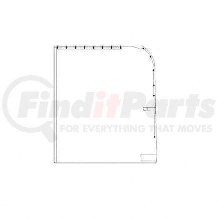 W18-00167-003 by FREIGHTLINER - Sleeper Bunk Curtain - Right Hand