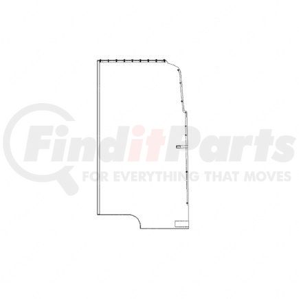 W18-00178-015 by FREIGHTLINER - Sleeper Bunk Curtain - Right Hand, 180mm Tunnel