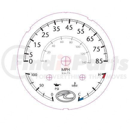 W22-00035-001 by FREIGHTLINER - Speedometer Gauge