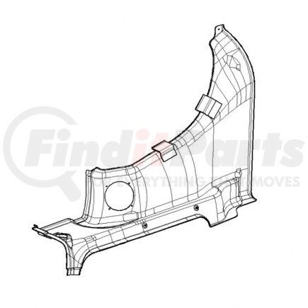 WWS 54012G7328S by FREIGHTLINER - Overhead Storage Cantrail - Right Hand, Gray, With Speaker