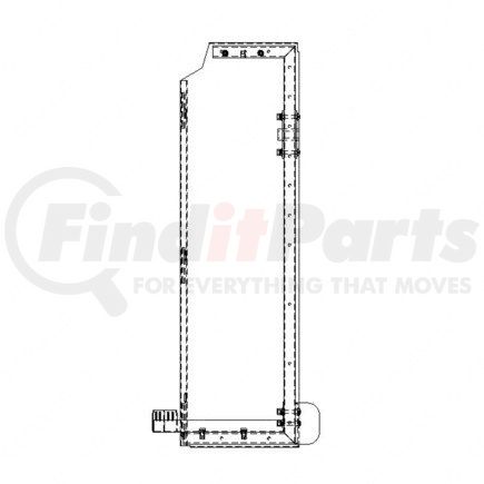 WWS 63323-7269 by FREIGHTLINER - Sleeper Bunk Support Bracket - Right Side, Aluminum, Black, 34.14 in. x 10.05 in.