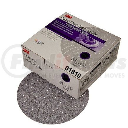 01810 by 3M - Hookit™ Purple Clean Sanding Disc 334U, 6 in, P500, 50 discs per carton, 4 cartons per case