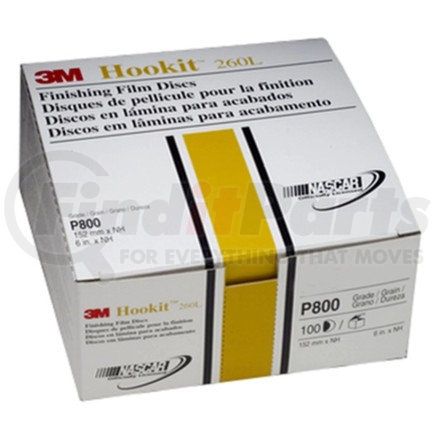 00971 by 3M - Hookit™ Finishing Film Abrasive Disc 260L, 6 in, P600, 100 discs per carton, 4 cartons per case