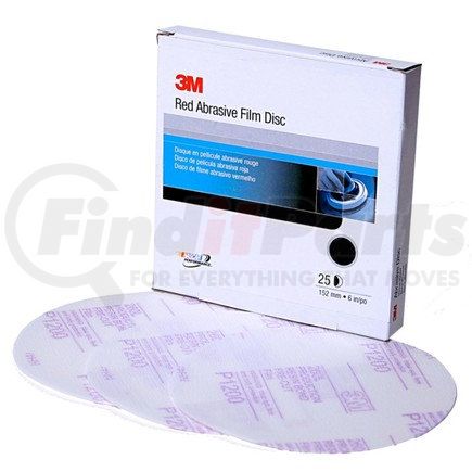 01186 by 3M - Hookit™ Red Finishing Film Abrasive Disc 260L, 6 in, P1000, 25 discs per carton, 4 cartons per case