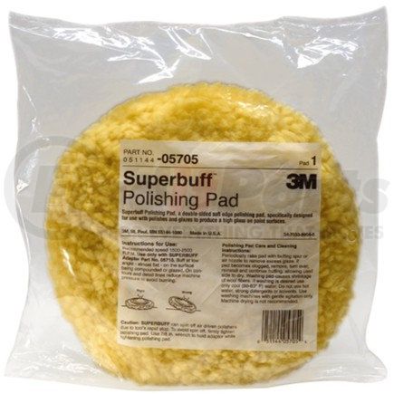 05705 by 3M - Wool Polishing Pad, 9 in, Double Sided, 6 per case