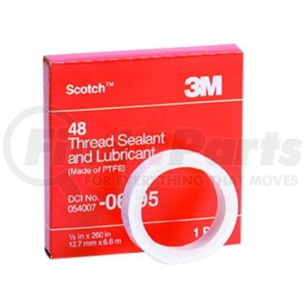 06195 by 3M - Thread Sealant Tape - Scotch 48 White, 1/2 in. x 260 in., 3 mil Thick, Boxed