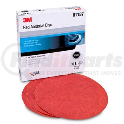 01187 by 3M - Hookit™ Red Abrasive Disc 316U, 6 in, P800, 50 discs per carton, 6 cartons per case