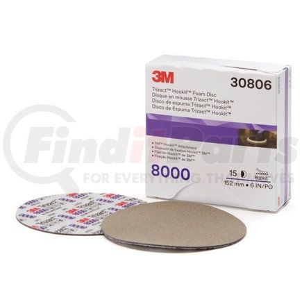30806 by 3M - Trizact Hookit Foam Disc, 6 in, 8000, 15 Discs/Carton,