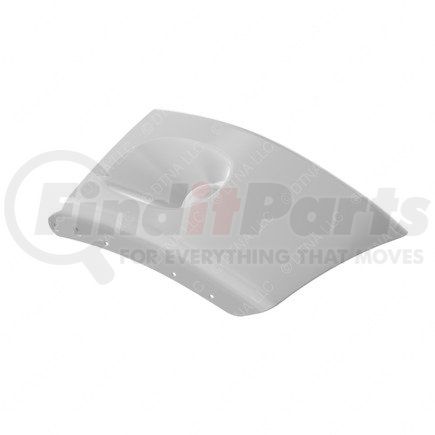 21-27739-000 by FREIGHTLINER - Bumper End - Left Side, Polycarbonate/Polybutylene Terephthalate, Silver, 607.5 mm x 353.3 mm