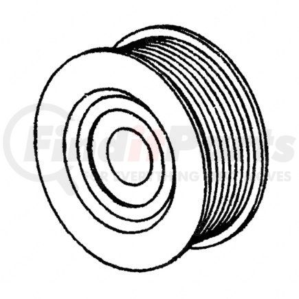 23525652 by DETROIT DIESEL - Alternator Pulley - Steel, 1.54" W, V-Groove, 8 Groove, 0.87" ID, 3.38" OD