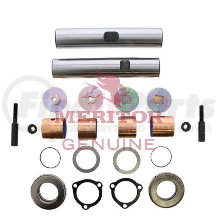 R201608 by MERITOR - Steering King Pin Kit - Composite Bushing, 1.794" Dia, 9.016" Length, Double Draw Key