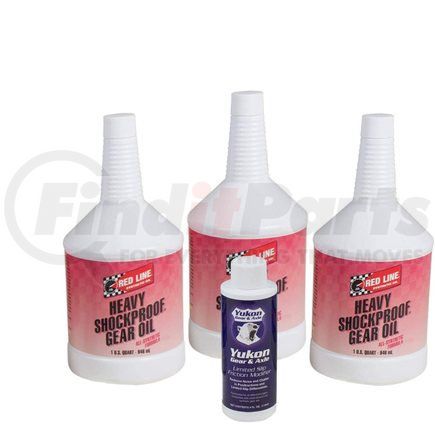 OK 3-QRT-A by YUKON - Redline Synthetic "Shock Proof" Oil with positraction Additive. 3 Quarts.