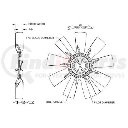 9955843B2 by HORTON - MS9 - 9 Blade Nylon Fan