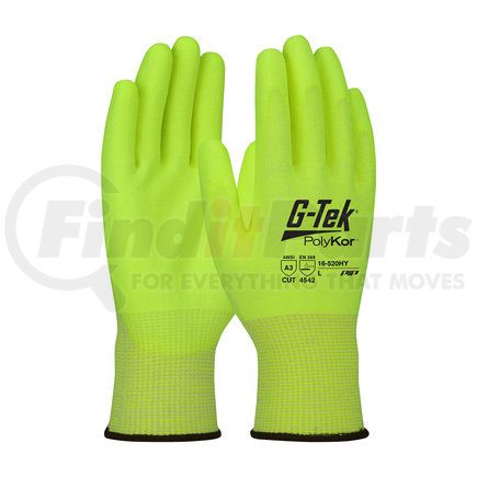 16-520HY/M by G-TEK - PolyKor® Work Gloves - Medium, Hi-Vis Yellow - (Pair)