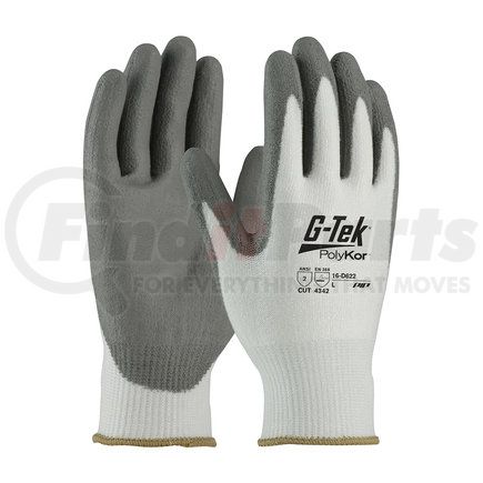 16-D622/L by G-TEK - PolyKor® Work Gloves - Large, White - (Pair)