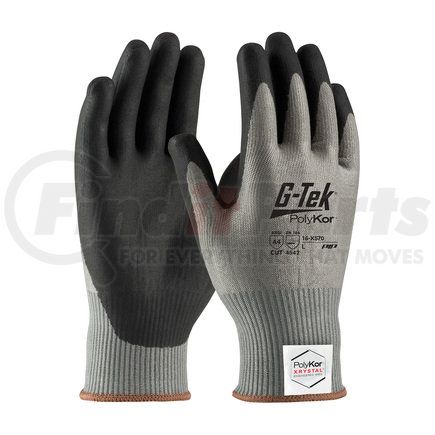 16-X570/L by G-TEK - PolyKor® Xrystal® Work Gloves - Large, Gray - (Pair)