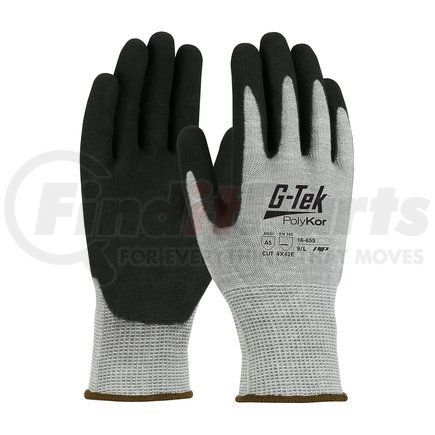 16-655/L by G-TEK - PolyKor® Work Gloves - Large, Salt & Pepper - (Pair)