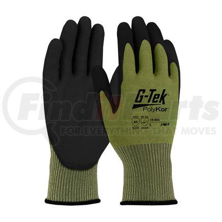 16-665/L by G-TEK - PolyKor® Work Gloves - Large, Green - (Pair)
