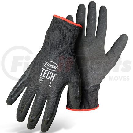 1UH7820L by BOSS - Tech® Work Gloves - Large, Black - (Pair)