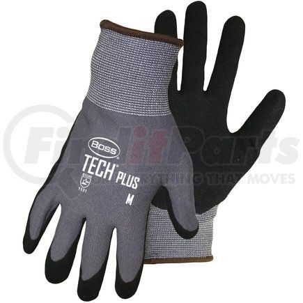 1UH7830M by BOSS - Tech Plus Work Gloves - Medium, Gray - (Pair)