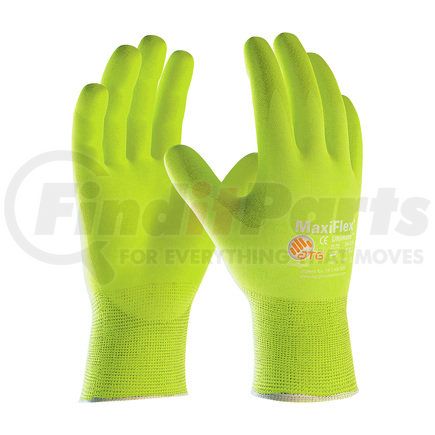34-874FY/L by ATG - MaxiFlex® Ultimate™ Work Gloves - Large, Hi-Vis Yellow - (Pair)