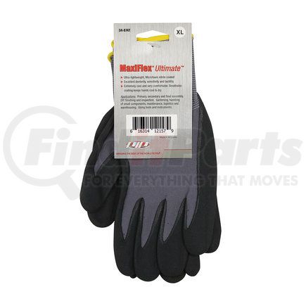 34-874T/L by ATG - MaxiFlex® Ultimate™ Work Gloves - Large, Gray - (Pair)