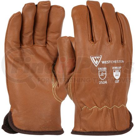 KS9911KP/M by WEST CHESTER - Riding Gloves - Medium, Brown - (Pair)