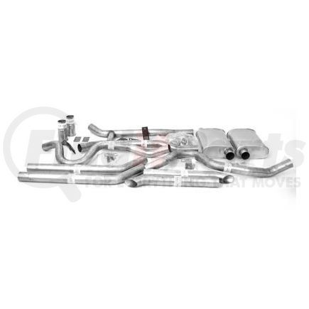 89027 by WALKER EXHAUST - 2.5in Thrush Dual Exhaust System Kit Aluminized Tubing and Turbo Mufflers