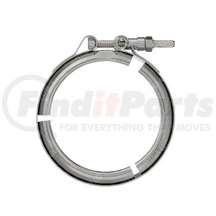 04-32205-000 by FREIGHTLINER - Exhaust Clamp - Stainless Steel, T-Bolt, Hexagonal Lock Nut, 5.31" I.D.