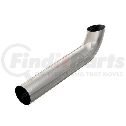 04-31798-032 by FREIGHTLINER - Exhaust Stack Pipe - Curved Stack, 5 Inch, Polished, Stainless Steel