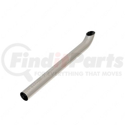 04-31799-050 by FREIGHTLINER - Exhaust Stack Pipe - Curved Stack, 4 Inch, Polished, Stainless Steel