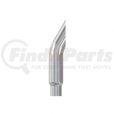 04-31813-026 by FREIGHTLINER - Exhaust Stack Pipe - 30 Deg, Curved Stack, 4In - 5In, Polished