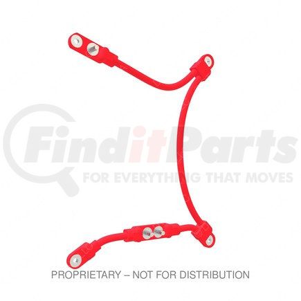 06-48720-000 by FREIGHTLINER - Positive Auxiliary Battery Jumper Cable - 4 Battery, PLS, 3 Stud