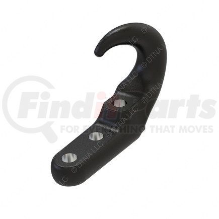 15-16047-000 by FREIGHTLINER - Tow Hook - Front, Left, Iron, 8.56 in. Length, 2.44 in. Width